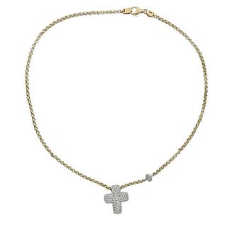 Yanes 18k Gold Diamond Cross Pendant Necklace 