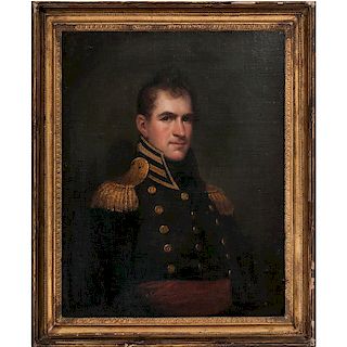 Portrait of An American Militia Officer, Attributed to Ezra Ames (1768-1836)