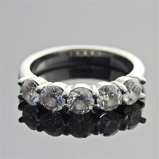 GIA 1.55ctw Diamond Engagement Wedding Platinum Ring