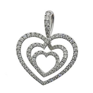 Simon G. 18k Gold Diamond Heart Pendant
