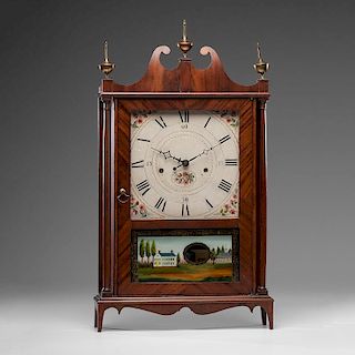 Rare Seth Thomas Off-Center Pillar & Scroll Clock