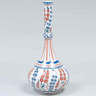 Iznik Style Porcelain Bottle Vase