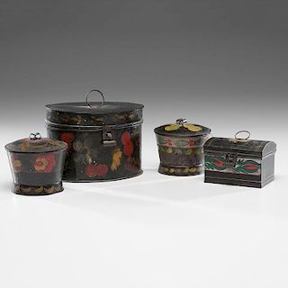 Painted Toleware Boxes