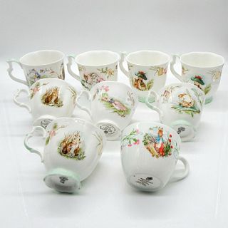 9pc Vintage English Beatrix Potter Tea Cups
