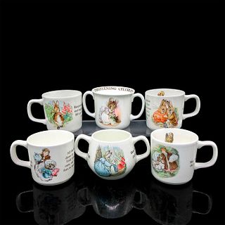 6pc Wedgwood Beatrix Potter Characters Coffee or Cocoa Mugs