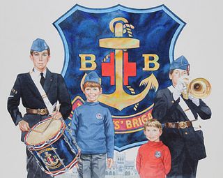 Brian Sanders (B. 1937) "Boys' Brigade" Original