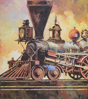 John Swatsley (B. 1937) "Canadian Steam Engine" WC