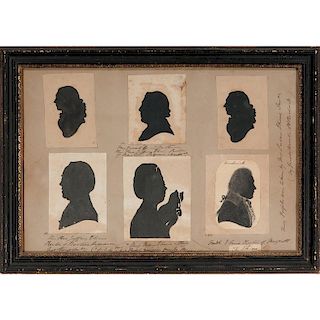 Collection of Six Framed Richmond, Virginia  Silhouettes