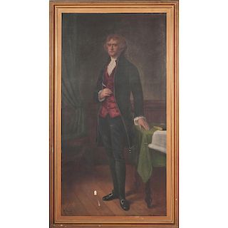 Monumental Portrait of Thomas Jefferson by Rudolf Tschudi (Swiss-American, 1855-1923)