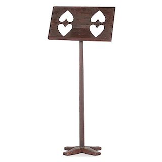Folk Art Music Stand with Heart Cut-Outs