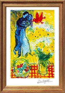 Marc Chagall Limited Edition Lovers and Daisies after Chagall