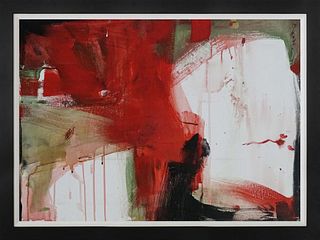 Original oil Abstract by Jorn Fox  34 x 20 inches approx