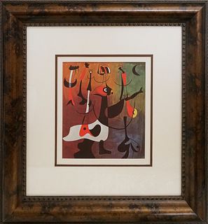 Joan Miro color Plate Lithograph after Miro from 1964