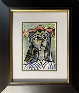 Pablo Picasso color plate lithograph from 1970