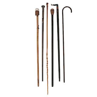 Assorted Canes, Including McKinley Campaign Cane