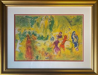 Marc Chagall Hand signed Lithograph after Chagall  from 1977