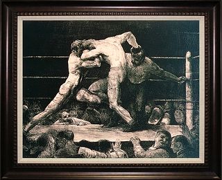 George W. Bellows Limited Edition on canvas after Bellows Stag at Sharkeys
