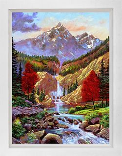 Rocky Mountain Splendor Mixed Media Original  David Lloyd Glover on canvas