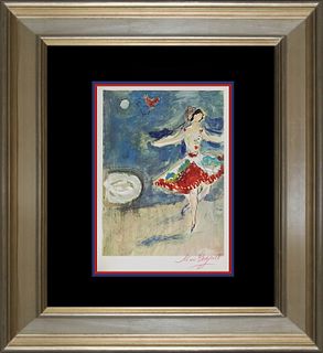Marc Chagall Hand Signed Lithograph after Chagall 1969 Ballet