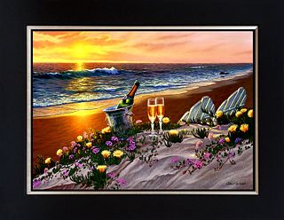 Robert Copple Wine Series Hand embellished Limited edition on canvas