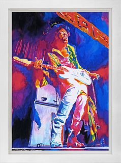 Jimi Hendrix Mixed media original on canvas by David Lloyd Glover Jimi Hendrix