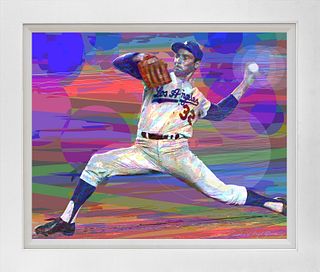 Sandy Koufax LA Dodgers  Limited Edition  on canvas by David Lloyd Glover