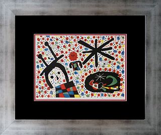 Joan Miro Lithograph from 1970 Signed in the plate Limited