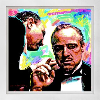 The Godfather  by David Lloyd Glover Hand embellished on canvs