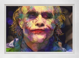 Original mixed media on canvas The Joker by David Lloyd Glover