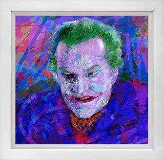 The Joker Batman 1966 David Lloyd Glover  Hand embellished Limited Edition canvas