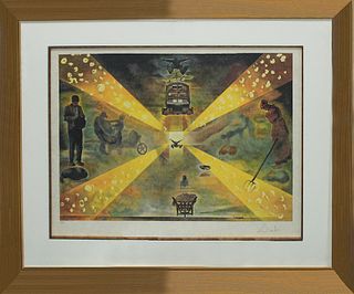 Salvador Dali Limited Edition Lithograph Road to Perdition Hand Signed