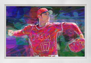 Shohei Ohtani Limited Edition on canvas by David Lloyd Glover