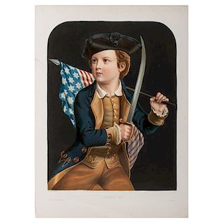 Young '76, Hand-Colored Lithograph After C.G. Crehen