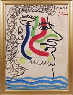 Style of Pablo Picasso: Self Portrait