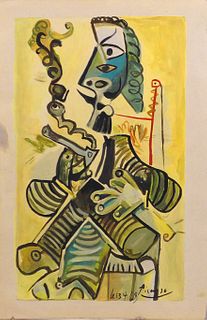 After Pablo Picasso: Homme a la Pipe
