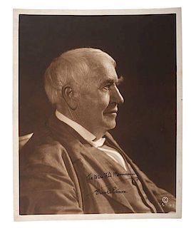 Thomas Edison Signed Photograph 