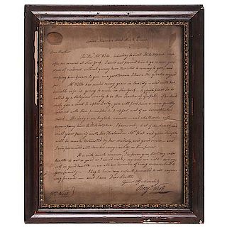 Revolutionary War-Period Artist, Benjamin West, ALS with Provenance 