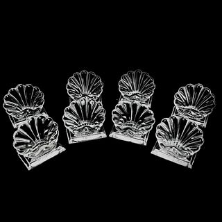 Eight Baccarat Crystal Card Holders