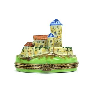 Limoges Hand Painted Porcelain Pill Box