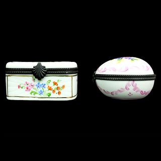Two Vintage Limoges Pill Boxes