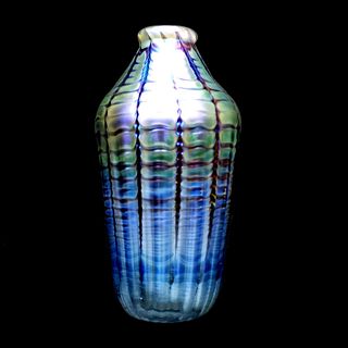 Vintage Murano Iridescent Glass Vase
