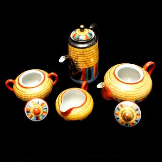 Japanese Nippon Porcelain 4-Piece Tea Set