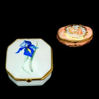 Two Limoges Porcelain Pill Boxes