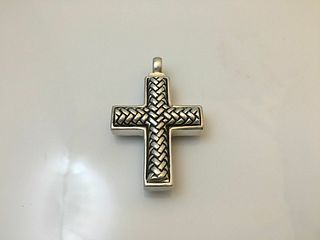 Designer Barry Kieselstein-Cord Sterling Silver Cross Pendant