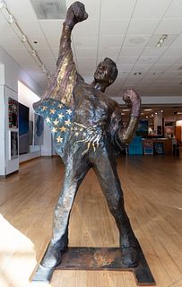 GEZA GASPER, Sylvester Stallone, Rocky Sculpture, Bronze