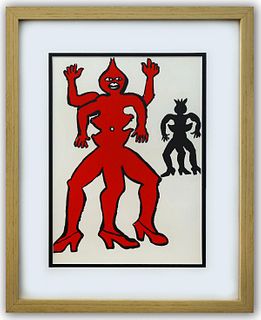 Alexander Calder- Lithograph "DLM212 - Une famille