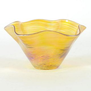 Glass Eye Studios, "Mini Wave Bowl (Gold)" Hand Bl