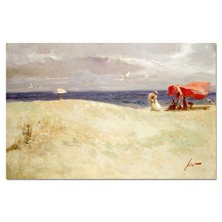 Pino (1939-2010), "White Sand" Artist Embellished 