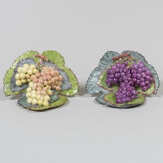 Pair of Lady Anne Gordon Porcelain Models of Grape Clusters