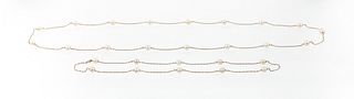 14K Chain and Pearl Necklaces